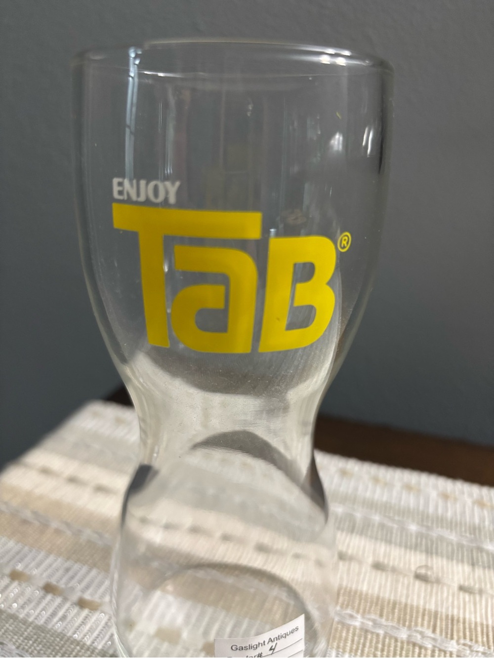 TAB - Enjoy Collector Drinking Glass vintage soda pop